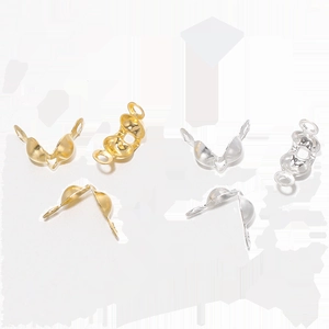 Detail of high-polish gold and silver lobster clasps for DIY jewelry making