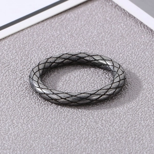Vintage stainless steel ring with embossed snake skin pattern and antique silver finish