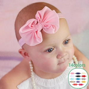 Baby Chiffon Bow Headband Elastic Soft Hair Band Newborn Infant Toddler Girl Cute Fashion Accessory