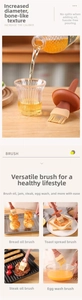 Detail of silicone oil brush bottle showing wide mouth jar and versatile cooking usage