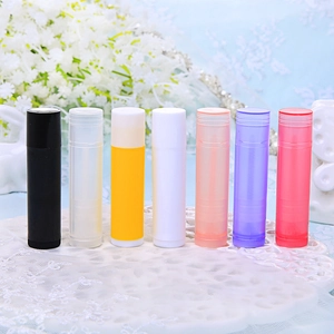Empty Lip Balm Tube Plastic DIY Refillable Lipstick Container Round Twist Up Cosmetic Packaging For Homemade Lipcare