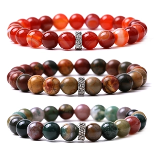 Natural Stone Beaded Bracelet For Men Women Matte Agate Tiger Eye Jasper Turquoise Healing Energy Yoga Fashion Jewelry Gift