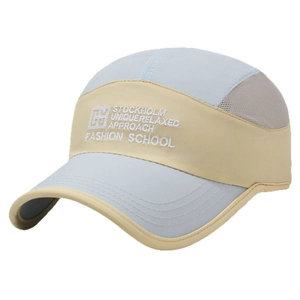 Breathable mesh baseball cap with contrast color panels and Stockholm embroidery