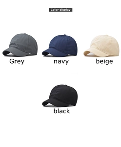 Color display of breathable quick-dry caps in grey, navy, beige and black tones