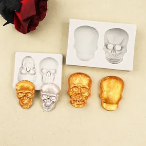 Gothic skull shaped silicone mold for DIY fondant chocolate and resin crafts