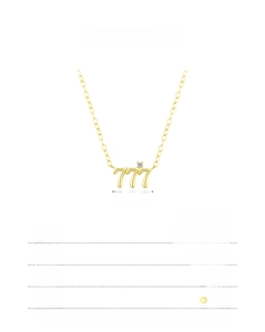 Spécifications du pendentif 777 en argent sterling 925 avec chaîne de 42+5,5cm