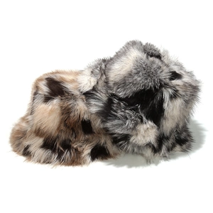 Faux Fur Bucket Hat Winter Warm Plush Thick Fisherman Hat Leopard Animal Print Gradient Outdoor Fashion For Women