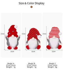 Size specifications for Christmas gnome cutlery holders with dimensions 17cm by 11cm