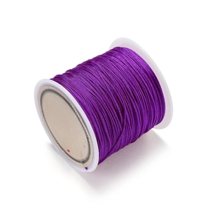 Detail of 0.8mm purple red polyester cord for Chinese knot and jewelry weaving