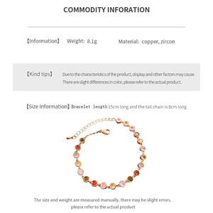 Fiche technique détaillée du bracelet en cuivre de 15cm avec oxydes de zirconium