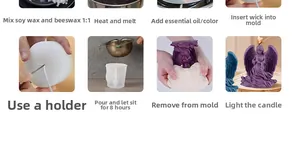 DIY-Anleitung mit 8 Schritten zur Herstellung von Engel-Kerzen aus Silikonformen