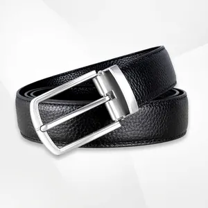 Men Leather Belt Top Layer Cowhide Alloy Pin Buckle Business Casual Simple Fashion For Men
