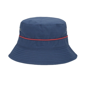 Chapeau de soleil imperméable bleu marine avec rayures rouges et œillets d'aération