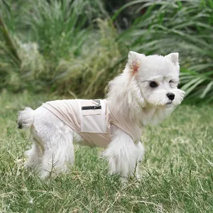 Gilet Pour Chien Été Rafraîchissant Maille Respirante Protection Solaire Vêtements De Sport Chiot Avec Poche Zippée