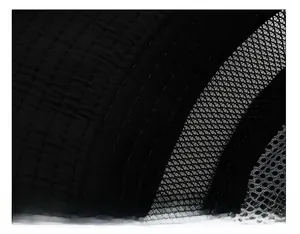 Detail of widened thick sweatband with breathable mesh for moisture wicking outdoor hats