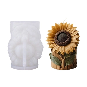 DIY zonnebloem kaars siliconen mal met realistische bloem en stam texturen