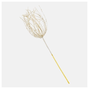 Branche de feu d'artifice à paillettes dorées de 32 cm pour décor de sapin de Noël