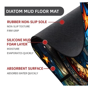 Detail of the multi-layer structure of the non-slip absorbent diatom mud floor mat
