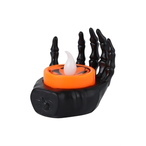 Skeleton hand LED electronic candle lamp for Halloween atmosphere table decoration