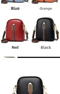 Close-up of four colors of mini crossbody bags showing matte texture and gold hardware