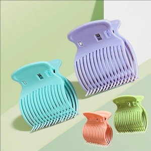 Lot de 4 pinces à cheveux volumisantes colorées en plastique violet, bleu, vert et orange