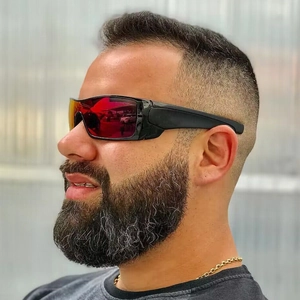 Y2K Futuristic Sports Sunglasses UV400 Protection PC Frame Mirror Lens Wrap Around Windproof For Cycling Driving Trendy Cyberpunk