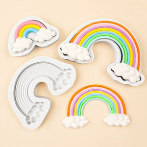 Regenbogen Silikonformen Set für Tortendeko und DIY Schokolade Handwerk