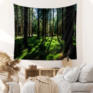 Bohemian forest tapestry landscape wall hanging for bedroom background decoration