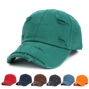 Distressed Washed Cotton Baseball Cap Adjustable Vintage Streetwear Casual Outdoor Sun Hat For Men Women