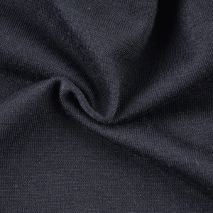 Macro shot of soft black knitted fabric texture showing premium stitch craftsmanship