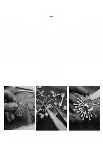 Detailed close-up showing precision polishing and handcrafted setting of a starburst brooch