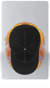 Detailed view of winter thermal baseball cap with thick fleece lining and ear protection