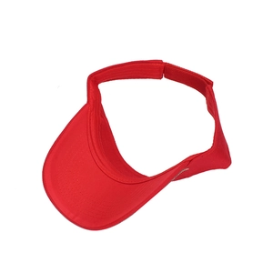 Women's summer open top sun hat in bright red with sparkling rhinestone details