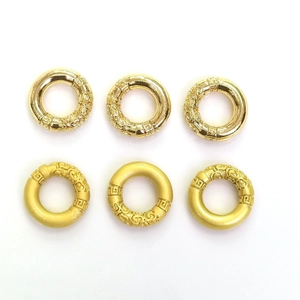 Colgante De Anillo De Cobre Con Patrón De Nubes Para Joyería DIY Accesorio Bañado En Oro Plata Estilo Retro