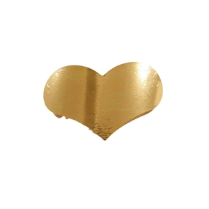 Golden heart-shaped metal hair clip with brushed texture for elegant ponytail styling