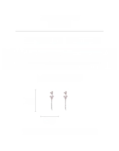 Dimensions et poids détaillés des boucles d'oreilles fleurs zircon et perles