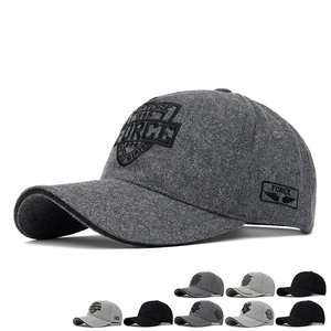 Men's wool baseball cap with FORCE embroidery and structured top in multiple colors