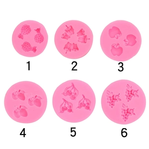 Fruit Vegetable Silicone Mold Pineapple Grape Apple Bell Pepper Shape Fondant Cake Decorating Chocolate DIY Crafting Tool