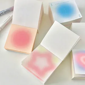 Gradient halo sticky notes set with 400 thick sheets and aesthetic pastel designs