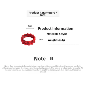 Detailed dimensions of marble acrylic wavy bangle with 9cm outer diameter and weight