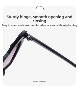 Detailed macro shot of the durable metal hinge and sleek black frame of children sunglasses