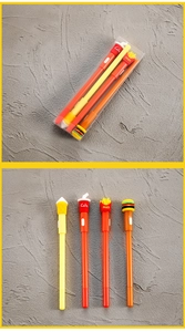 Set of 4 creative cartoon food pens shaped like ice cream, cola, fries, and burgers