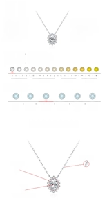 Dettaglio della collana in moissanite ovale da 1ct con pietra D-VVS1 in argento S925