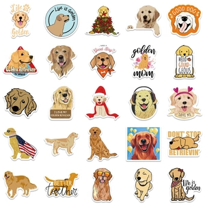 50 autocollants de Golden Retriever imperméables pour scrapbooking et décorations de valises