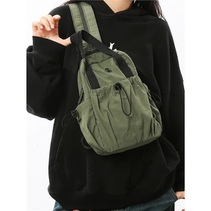 Lightweight Mini Backpack Nylon Waterproof Multi Functional Chest Crossbody Bag Casual Streetwear For Men And Women