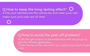 Detailed instructions on how to maintain long-lasting effect and avoid nail gel peeling off