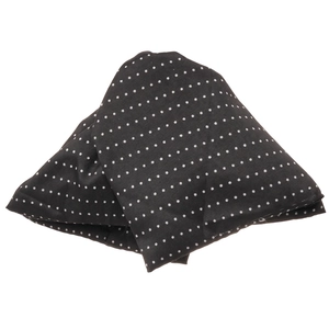Chic black fabric triangle hair clip with white polka dots for women stylish hair accessory