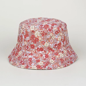 Floral Bucket Hat Cotton Double Sided Sun Protection Pastoral Summer Beach Sun Hat For Women Outdoor Travel Foldable