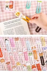 Detail of cartoon animal ruler bookmarks featuring a 5cm scale and colorful cute designs