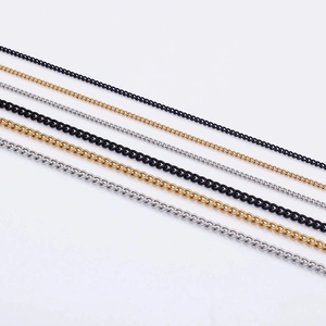 Curb Chain Necklace Stainless Steel Cuban Link Jewelry For Men Women Minimalist Vacuum Plated Fashionable Accessory